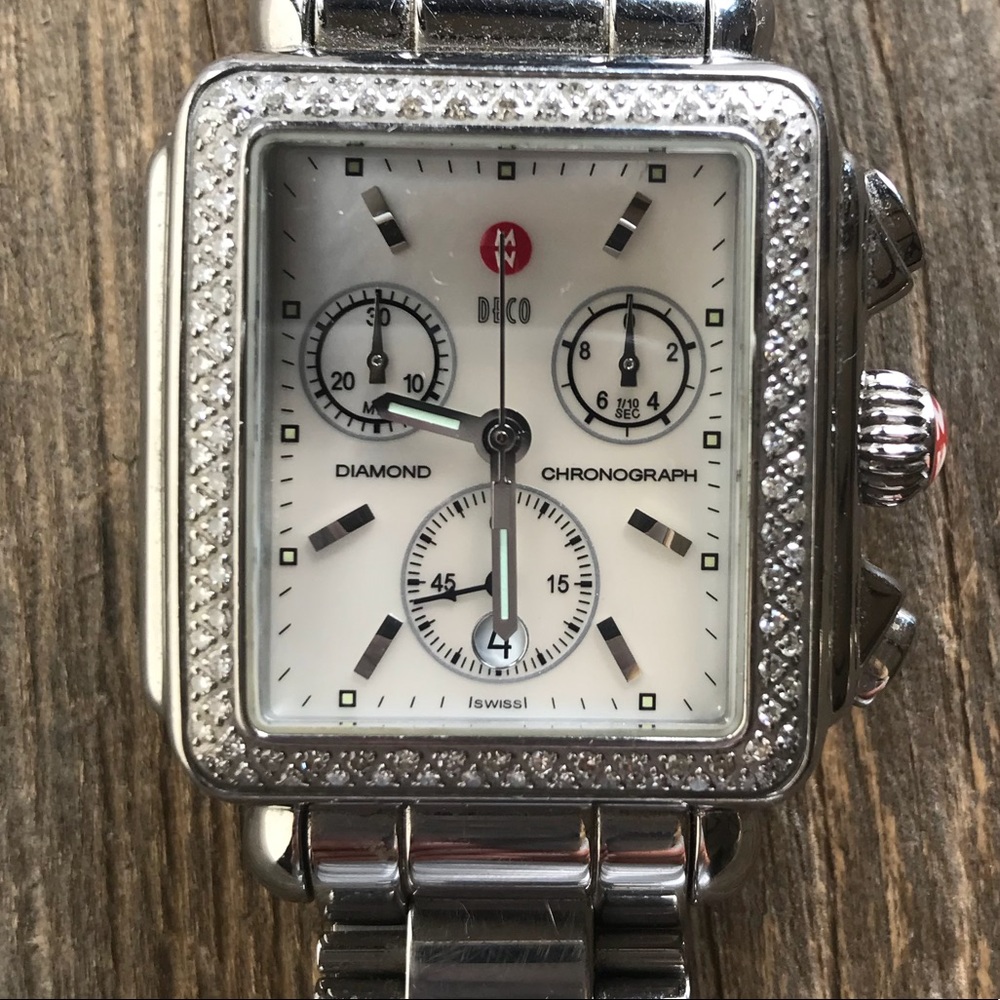 Michele signature deco diamond watch